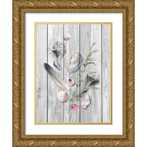 Drifted Ashore II Gold Ornate Wood Framed Art Print with Double Matting by Parker, Jennifer Paxton