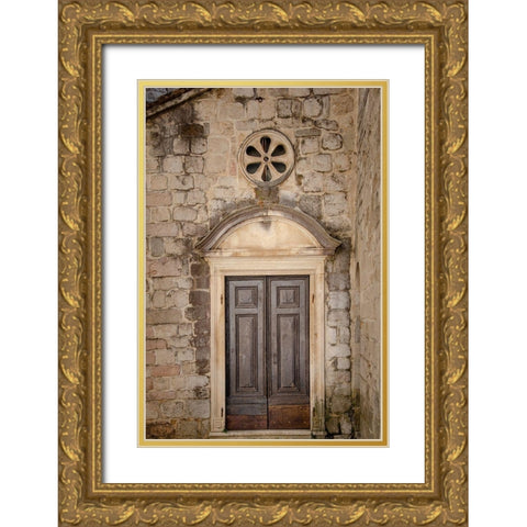 Distinguished Entrance - Kotor, Montenegro Gold Ornate Wood Framed Art Print with Double Matting by DeNardo, Laura