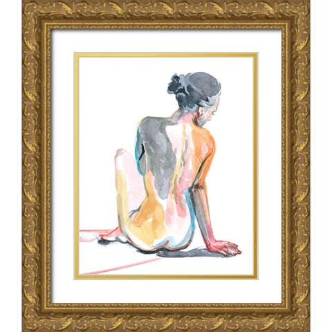 Colorful Shadows I Gold Ornate Wood Framed Art Print with Double Matting by Parker, Jennifer Paxton