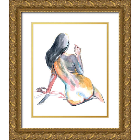Colorful Shadows II Gold Ornate Wood Framed Art Print with Double Matting by Parker, Jennifer Paxton