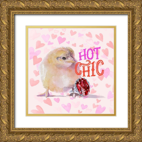 Cute Couture II Gold Ornate Wood Framed Art Print with Double Matting by Parker, Jennifer Paxton