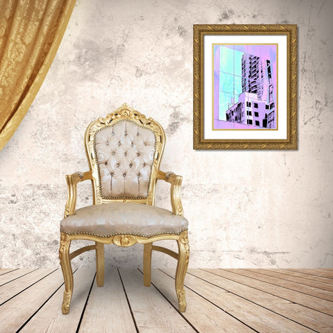 Urban Pastels I Gold Ornate Wood Framed Art Print with Double Matting by Bane, Eva