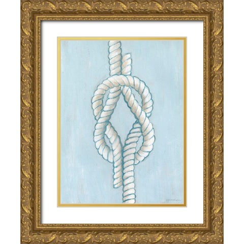 Starboard Knot III Gold Ornate Wood Framed Art Print with Double Matting by Lam, Vanna
