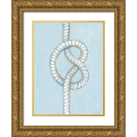 Starboard Knot IV Gold Ornate Wood Framed Art Print with Double Matting by Lam, Vanna