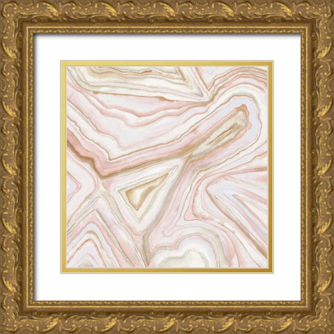 Custom Agate Abstract I (CR) Gold Ornate Wood Framed Art Print with Double Matting by Meagher, Megan