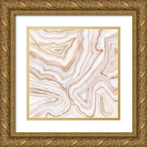 Custom Agate Abstract II (CR) Gold Ornate Wood Framed Art Print with Double Matting by Meagher, Megan