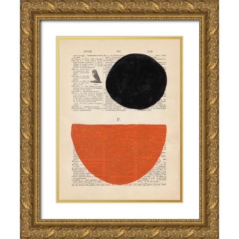 Modern Definition V Gold Ornate Wood Framed Art Print with Double Matting by Stramel, Renee W.