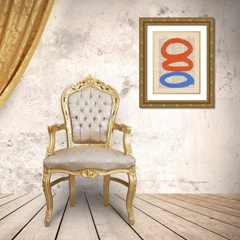 Modern Definition VI Gold Ornate Wood Framed Art Print with Double Matting by Stramel, Renee W.