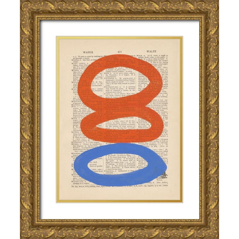 Modern Definition VI Gold Ornate Wood Framed Art Print with Double Matting by Stramel, Renee W.