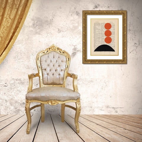 Modern Definition IX Gold Ornate Wood Framed Art Print with Double Matting by Stramel, Renee W.