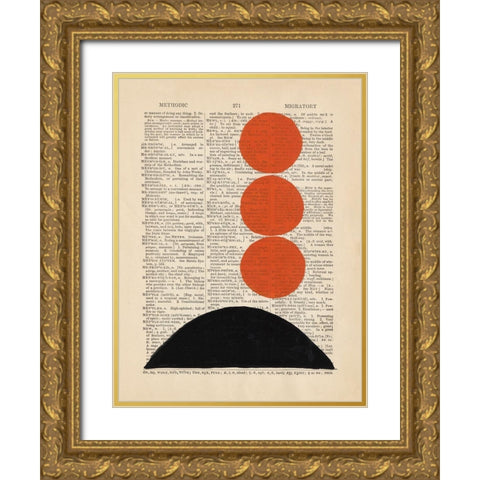 Modern Definition IX Gold Ornate Wood Framed Art Print with Double Matting by Stramel, Renee W.