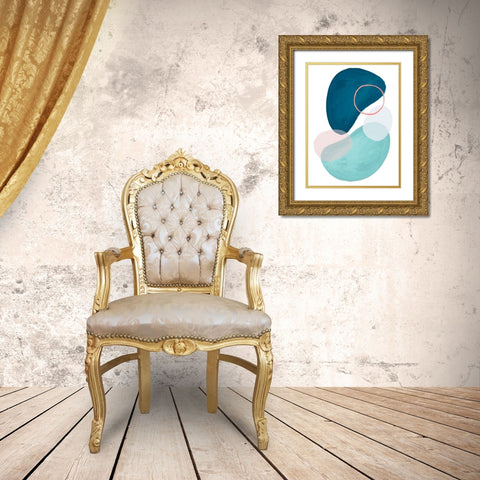 Mod Oasis I Gold Ornate Wood Framed Art Print with Double Matting by Parker, Jennifer Paxton