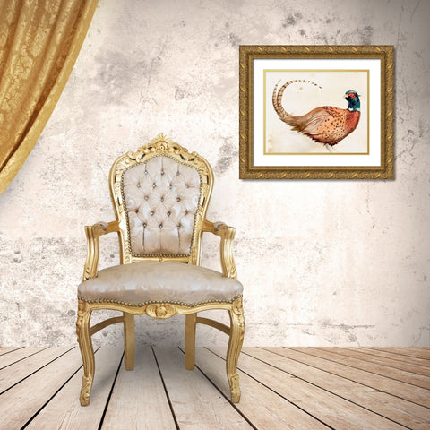 Pheasantry I Gold Ornate Wood Framed Art Print with Double Matting by Parker, Jennifer Paxton