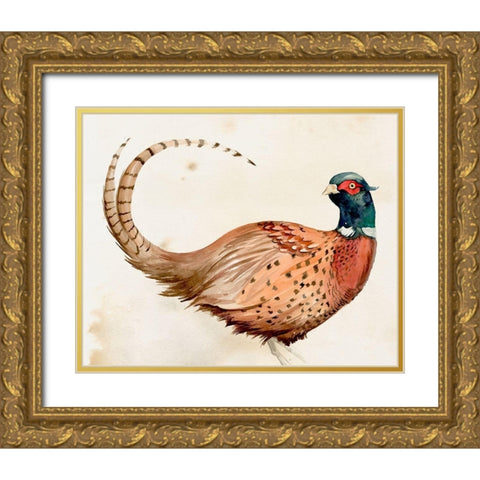 Pheasantry I Gold Ornate Wood Framed Art Print with Double Matting by Parker, Jennifer Paxton