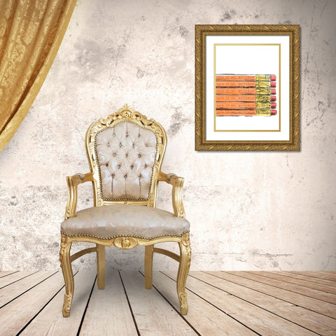 School Days II Gold Ornate Wood Framed Art Print with Double Matting by Vess, June Erica