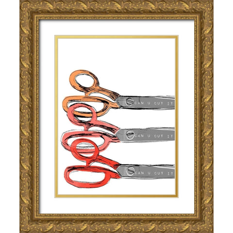 School Days III Gold Ornate Wood Framed Art Print with Double Matting by Vess, June Erica