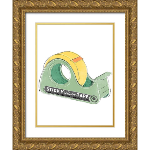 School Days VI Gold Ornate Wood Framed Art Print with Double Matting by Vess, June Erica