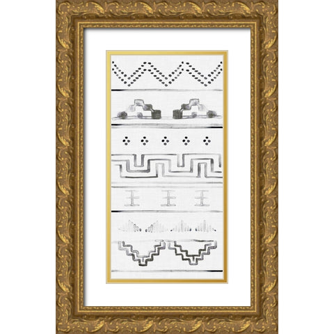 Paz IV Gold Ornate Wood Framed Art Print with Double Matting by Parker, Jennifer Paxton