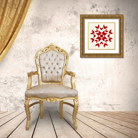 Nordic Square II Gold Ornate Wood Framed Art Print with Double Matting by Scarvey, Emma