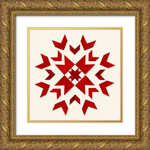 Nordic Square II Gold Ornate Wood Framed Art Print with Double Matting by Scarvey, Emma