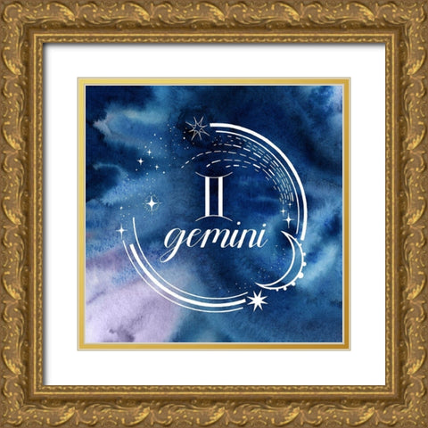 Watercolor Astrology III Gold Ornate Wood Framed Art Print with Double Matting by Popp, Grace