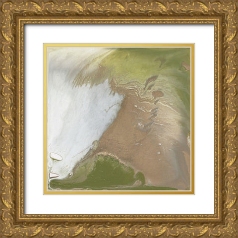 Avocado Marble I Gold Ornate Wood Framed Art Print with Double Matting by Parker, Jennifer Paxton