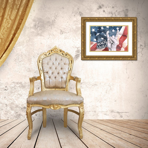 National Anthem I Gold Ornate Wood Framed Art Print with Double Matting by Parker, Jennifer Paxton