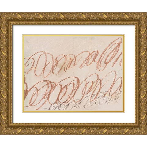 Squiggles I Gold Ornate Wood Framed Art Print with Double Matting by Parker, Jennifer Paxton