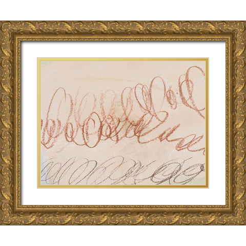 Squiggles II Gold Ornate Wood Framed Art Print with Double Matting by Parker, Jennifer Paxton
