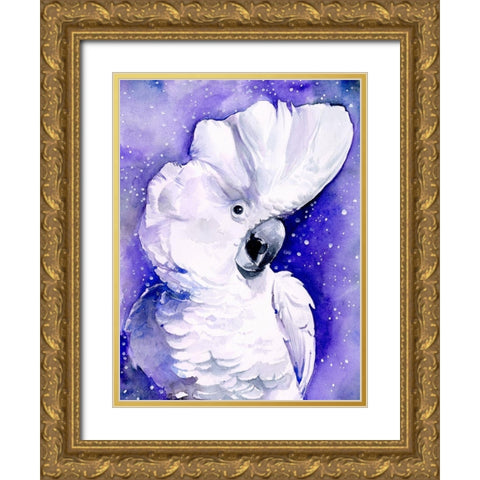 Celestial Cockatoos I Gold Ornate Wood Framed Art Print with Double Matting by Parker, Jennifer Paxton