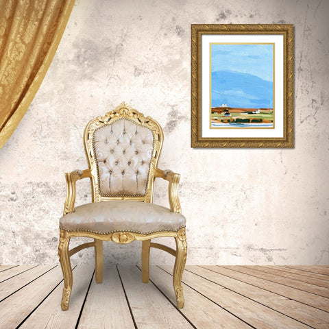 Color Field Landscape II Gold Ornate Wood Framed Art Print with Double Matting by Scarvey, Emma