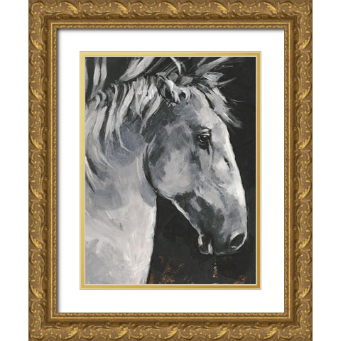 Tribeca Horse I Gold Ornate Wood Framed Art Print with Double Matting by Parker, Jennifer Paxton