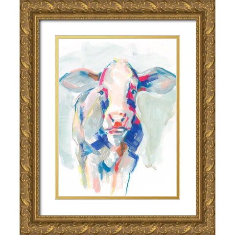 Fluorescent Farm I Gold Ornate Wood Framed Art Print with Double Matting by Parker, Jennifer Paxton
