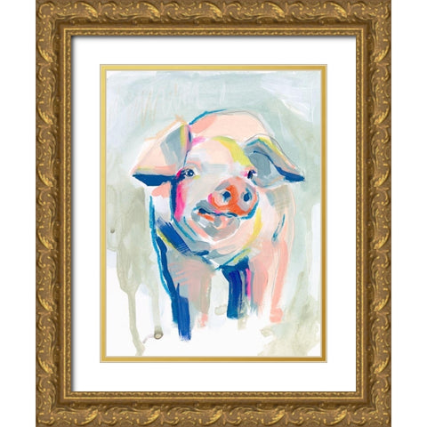 Fluorescent Farm II Gold Ornate Wood Framed Art Print with Double Matting by Parker, Jennifer Paxton