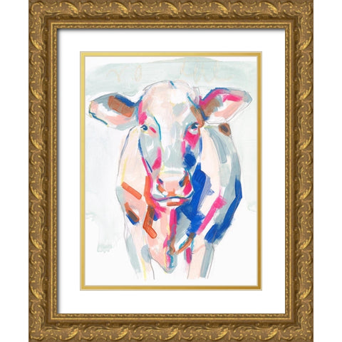 Fluorescent Farm III Gold Ornate Wood Framed Art Print with Double Matting by Parker, Jennifer Paxton