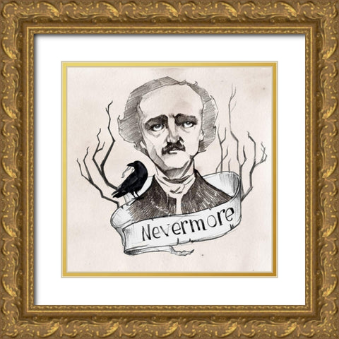 Nevermore I Gold Ornate Wood Framed Art Print with Double Matting by Parker, Jennifer Paxton