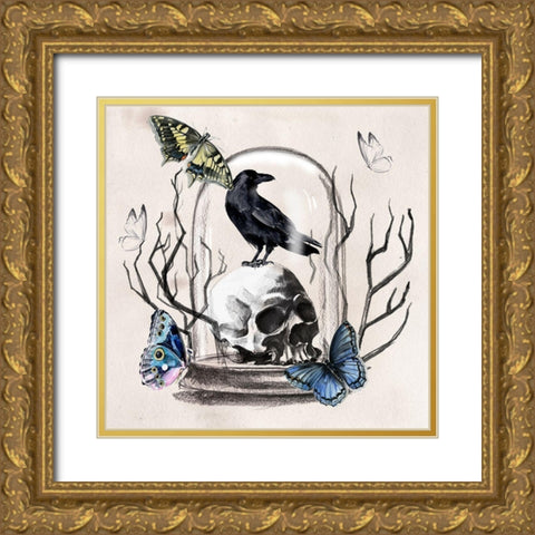 Nevermore II Gold Ornate Wood Framed Art Print with Double Matting by Parker, Jennifer Paxton