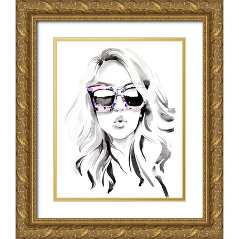 Look into the Sun(Glasses) I Gold Ornate Wood Framed Art Print with Double Matting by Parker, Jennifer Paxton
