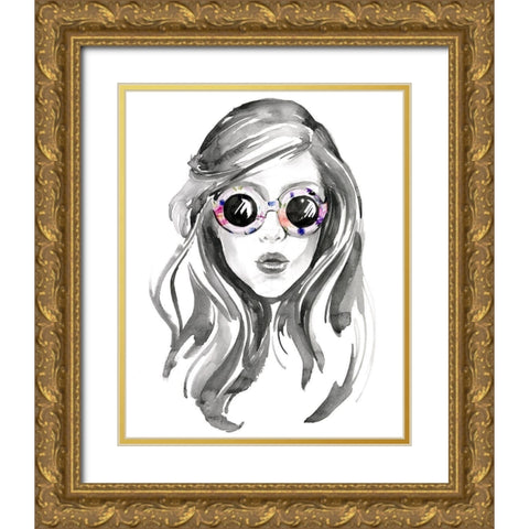 Look into the Sun(Glasses) II Gold Ornate Wood Framed Art Print with Double Matting by Parker, Jennifer Paxton