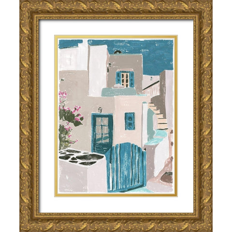 La Isla II Gold Ornate Wood Framed Art Print with Double Matting by Wang, Melissa