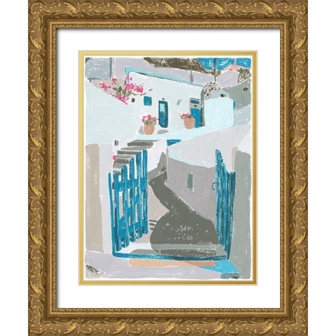 La Isla III Gold Ornate Wood Framed Art Print with Double Matting by Wang, Melissa