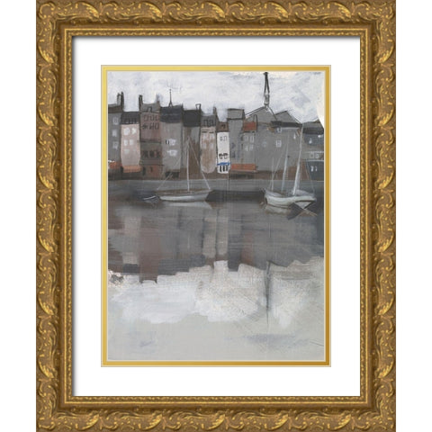 Fishing Village II Gold Ornate Wood Framed Art Print with Double Matting by Parker, Jennifer Paxton