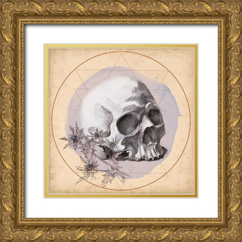 Skull Thistle II Gold Ornate Wood Framed Art Print with Double Matting by Parker, Jennifer Paxton