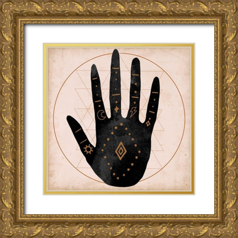 Illuminated Palm I Gold Ornate Wood Framed Art Print with Double Matting by Parker, Jennifer Paxton