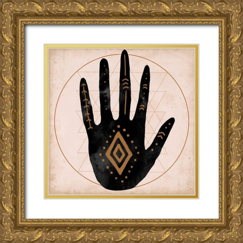 Illuminated Palm II Gold Ornate Wood Framed Art Print with Double Matting by Parker, Jennifer Paxton