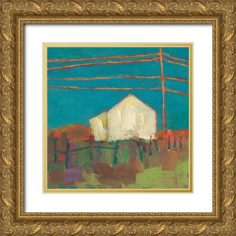 Fon Barn II Gold Ornate Wood Framed Art Print with Double Matting by Jachimiec, Sue