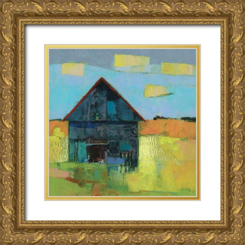 Arvonia Barn Gold Ornate Wood Framed Art Print with Double Matting by Jachimiec, Sue