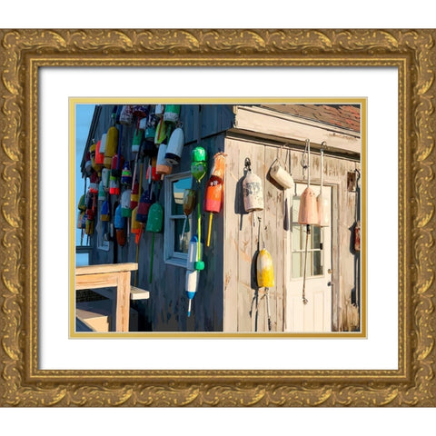 Hut on Badgers Island I Gold Ornate Wood Framed Art Print with Double Matting by Kalina, Emily