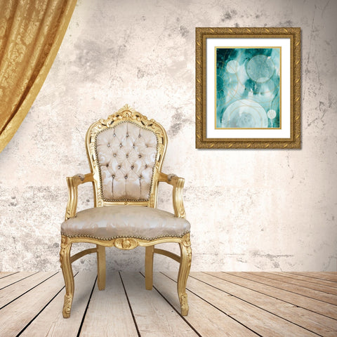 Magical Graduation Stars II Gold Ornate Wood Framed Art Print with Double Matting by Parker, Jennifer Paxton