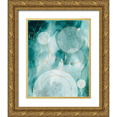 Magical Graduation Stars II Gold Ornate Wood Framed Art Print with Double Matting by Parker, Jennifer Paxton